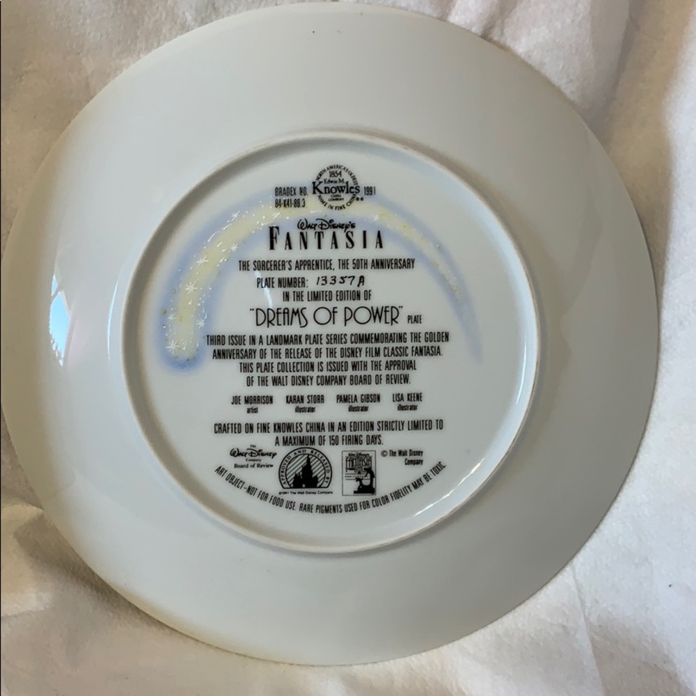PLATE #3 Knowles Fantasia Dreams Of Power Mickey Golden Series Collectible Plate - Picture 3 of 8